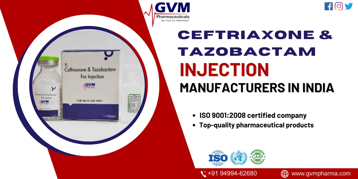 ceftriaxone and tazobactam for injection in India